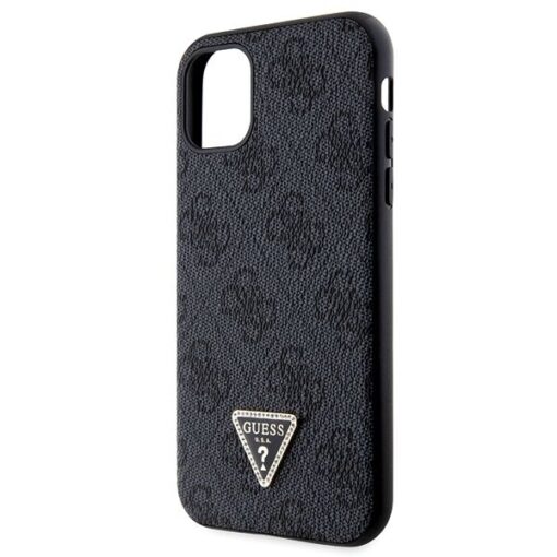Echtes GUESS Case GUHCN61P4TDSCPK für iPhone 11 (Leder Metall Logo Strass Crossbody / Schwarz) – Bild 4