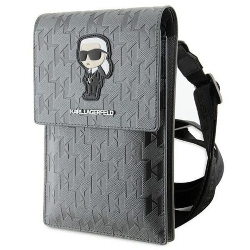 Karl Lagerfeld KLWBSAKHPKG (Saffiano Mono Ikonik / silber) universelle Handytasche