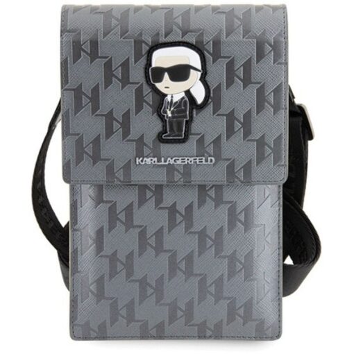 Karl Lagerfeld KLWBSAKHPKG (Saffiano Mono Ikonik / silber) universelle Handytasche – Bild 3