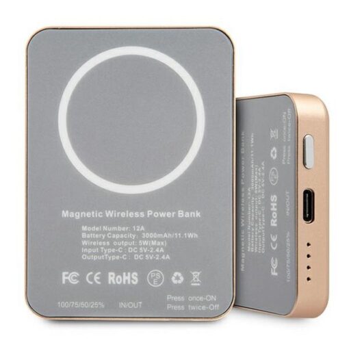 Externer Akku ( Powerbank ) mit induktiver Aufladung GUESS GUPBMSVSLG 3000mAh ( Kompatibel mit Magsafe – Bild 4