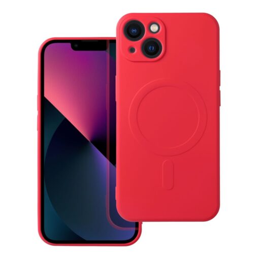 SILICONE MAG COVER kompatibel mit MagSafe für IPHONE 13 rot