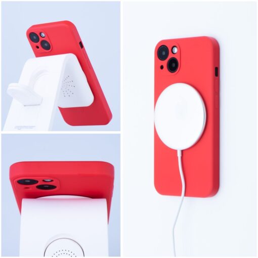 SILICONE MAG COVER kompatibel mit MagSafe für IPHONE 13 rot – Bild 6