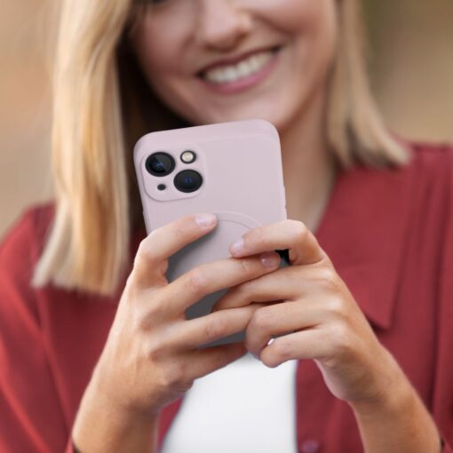 SILICONE MAG COVER kompatibel mit MagSafe für IPHONE 13 Pro rosa – Bild 3