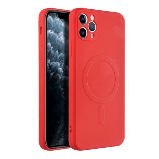 SILICONE MAG COVER kompatibel mit MagSafe für IPHONE 11 Pro Max rot – Bild 7