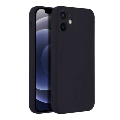 SILICONE MAG COVER kompatibel mit MagSafe für IPHONE 12 Mini schwarz – Bild 7