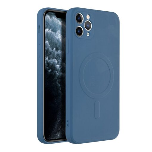 SILICONE MAG COVER kompatibel mit MagSafe für IPHONE 11 Pro Max blau – Bild 7