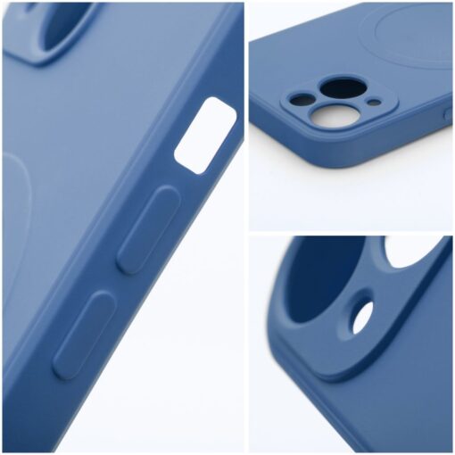 SILICONE MAG COVER kompatibel mit MagSafe für IPHONE 12 Mini blau – Bild 4