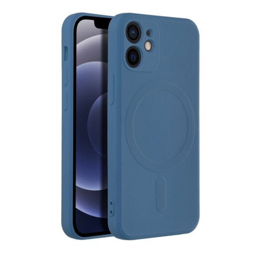 SILICONE MAG COVER kompatibel mit MagSafe für IPHONE 12 Mini blau – Bild 7