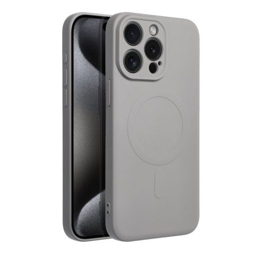 SILICONE MAG COVER case compatible with MagSafe for IPHONE 16 Pro Max grey titanium – Bild 4
