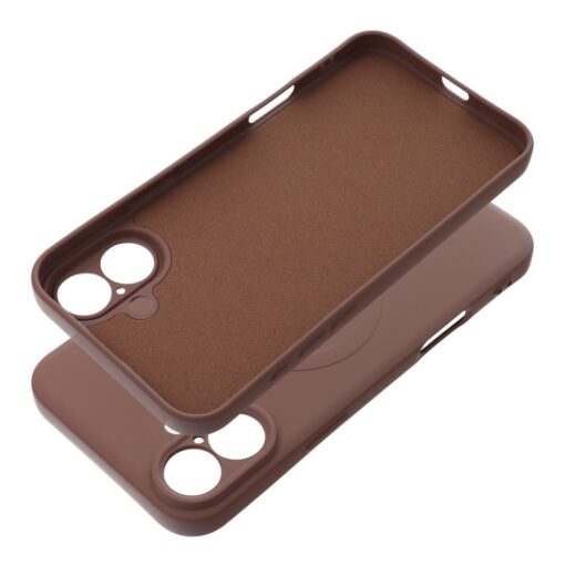 SILICONE MAG COVER case compatible with MagSafe for IPHONE 16 Plus brown – Bild 3