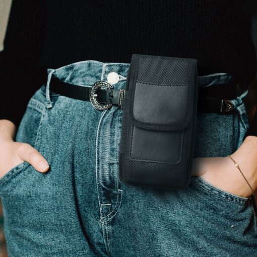 Vertikale Universal-Gürtelhalterung OXFORD - Modell 4 - für IPHONE 7 PLUS / 8 PLUS / 12 PRO MAX / 13 PRO MAX / SAMSUNG J4 PLUS / A71 / S21 FE / NOTE 8 / HUAWEI P SMART 2021 – Bild 10