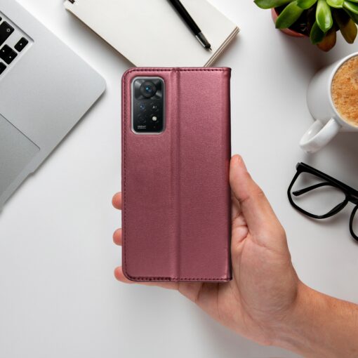 SMART MAGNETO Book case for MOTOROLA EDGE 30 burgundy – Bild 4