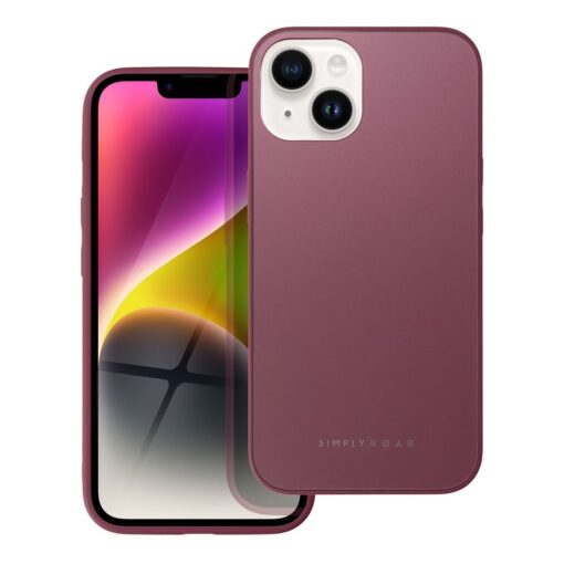 Roar Handyhülle aus mattem Glas - für iPhone 14 kastanienbraun
