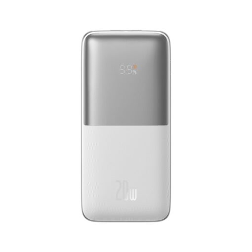 BASEUS Powerbank 10 000 mAh + USB A zu Typ C PD QC3.0 3A Kabel 20W PPBD040202 weiß – Bild 6