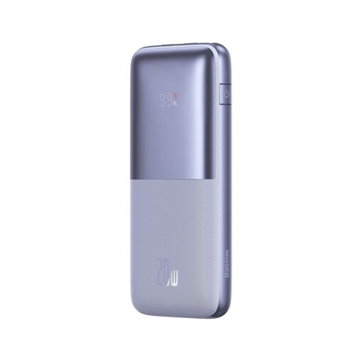 BASEUS Powerbank 10 000 mAh + USB A zu Typ C PD QC3.0 3A 20W Kabel PPBD040205 lila – Bild 9