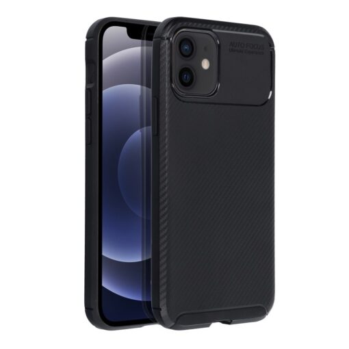 CARBON PREMIUM Handyhülle für IPHONE 12 / 12 Pro schwarz