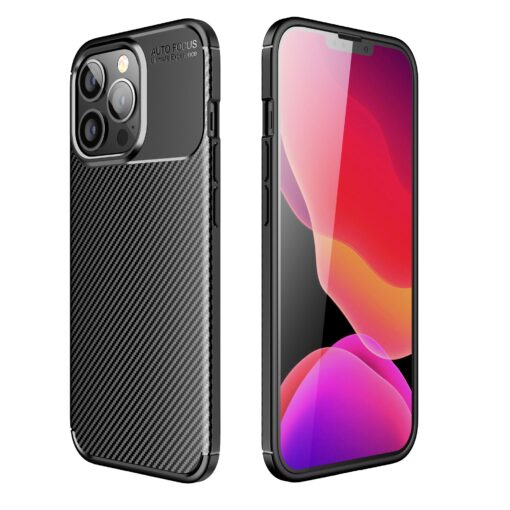 CARBON PREMIUM Handyhülle für IPHONE 12 / 12 Pro schwarz – Bild 3