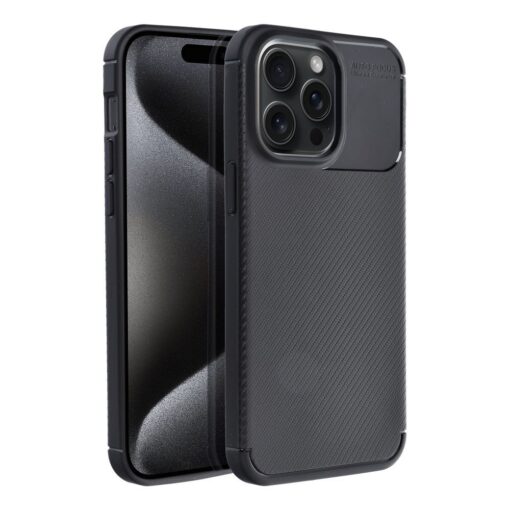 CARBON PREMIUM Handyhülle für IPHONE 15 Pro Max schwarz