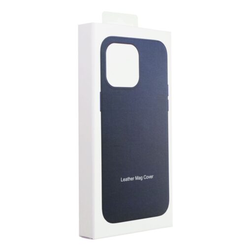 LEATHER MAG COVER kompatibel mit MagSafe für IPHONE 12 Pro Max blau – Bild 5