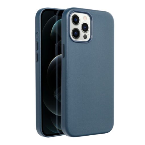 LEATHER MAG COVER kompatibel mit MagSafe für IPHONE 12 Pro Max blau – Bild 6
