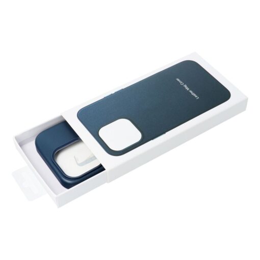 LEATHER MAG COVER kompatibel mit MagSafe für IPHONE 12 Pro Max blau – Bild 12