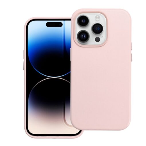 LEATHER MAG COVER case for IPHONE 13 Pro sand pink