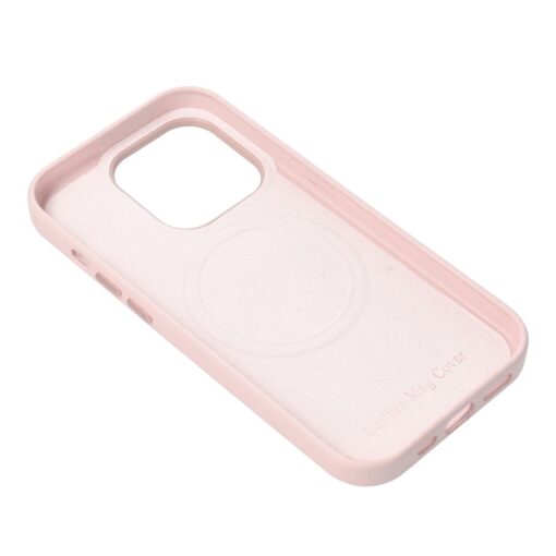 LEATHER MAG COVER case for IPHONE 13 Pro sand pink – Bild 4