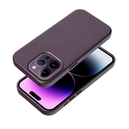 LEATHER MAG COVER case for IPHONE 14 dark violet – Bild 3