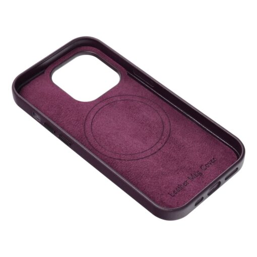LEATHER MAG COVER case for IPHONE 14 dark violet – Bild 4