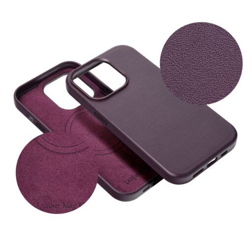 LEATHER MAG COVER case for IPHONE 14 dark violet – Bild 10