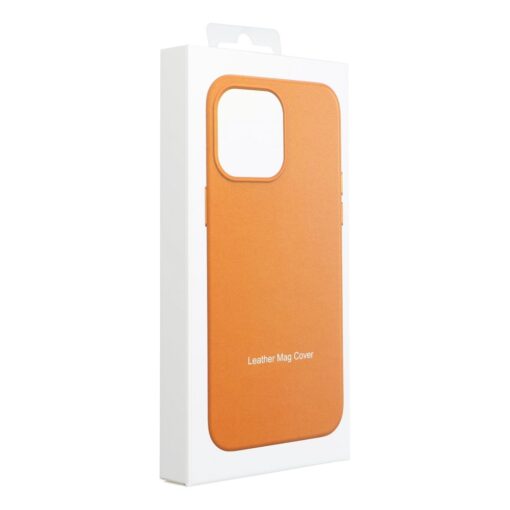LEATHER MAG COVER case for IPHONE 14 Pro orange – Bild 7