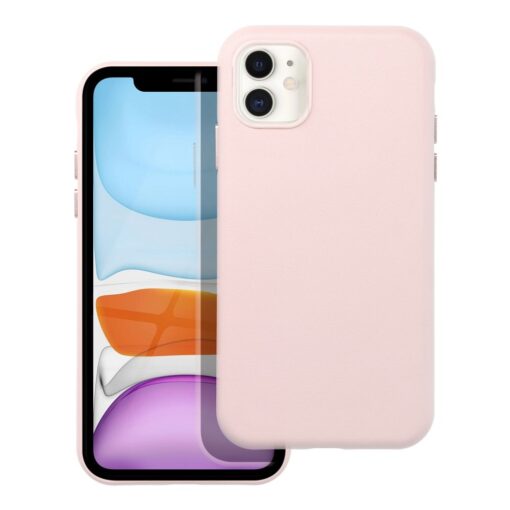 LEATHER MAG COVER case for IPHONE 11 sand pink