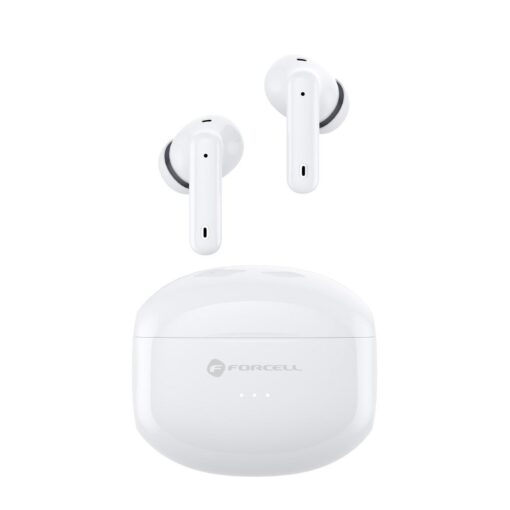 FORCELL F-AUDIO kabelloser / bluetoothfähiger Stereo-Kopfhörer TWS CLEAR Sound weiß – Bild 3