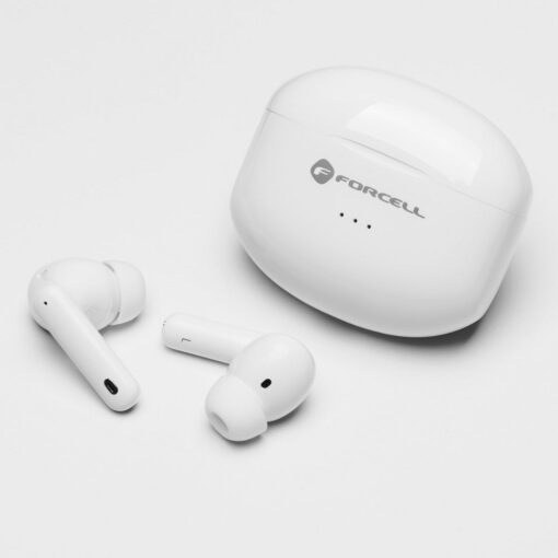 FORCELL F-AUDIO kabelloser / bluetoothfähiger Stereo-Kopfhörer TWS CLEAR Sound weiß – Bild 8