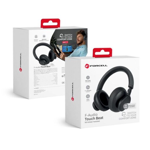FORCELL F-AUDIO drahtloser Kopfhörer ANC Touch Beat schwarz