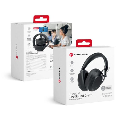 FORCELL F-AUDIO drahtloser Kopfhörer ANC Pro Sound Craft schwarz