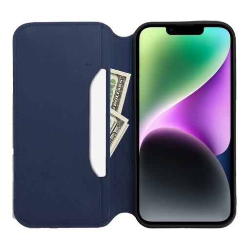 DUAL POCKET Book case for IPHONE 13 navy – Bild 7