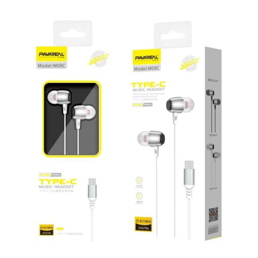 PAVAREAL Headset / Kopfhörer mit Mikrofon Typ C PA-M09C weiß [DAC]. – Bild 3