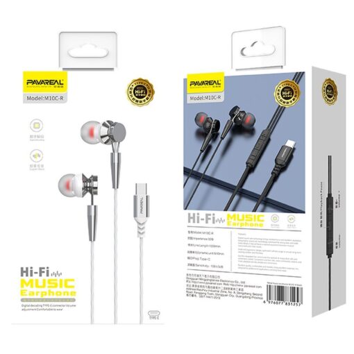 PAVAREAL Headset / Kopfhörer mit Mikrofon Typ C PA-M10C-R weiß [DAC]. – Bild 3