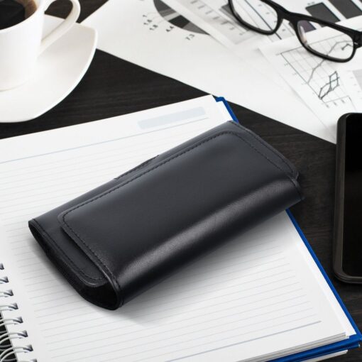 Leder Universal Gürtelholster - ROYAL / schwarz - Größe XL - für IPHONE 13 PRO MAX / 14 PRO MAX / SAMSUNG S21 PLUS / S20 FE / A50 / A51 5G / HUAWEI P30 PRO / P40 PRO / OPPO A98 5G – Bild 3