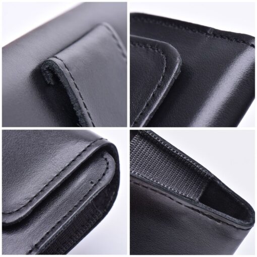 Leder Universal Gürtelholster - ROYAL / schwarz - Größe XL - für IPHONE 13 PRO MAX / 14 PRO MAX / SAMSUNG S21 PLUS / S20 FE / A50 / A51 5G / HUAWEI P30 PRO / P40 PRO / OPPO A98 5G – Bild 5
