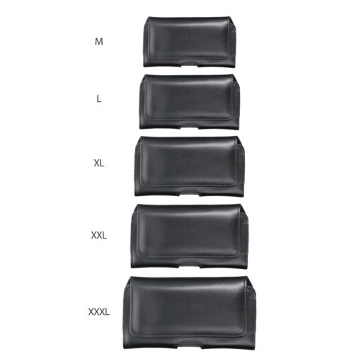 Leder Universal Gürtelholster - ROYAL / schwarz - Größe XL - für IPHONE 13 PRO MAX / 14 PRO MAX / SAMSUNG S21 PLUS / S20 FE / A50 / A51 5G / HUAWEI P30 PRO / P40 PRO / OPPO A98 5G – Bild 10