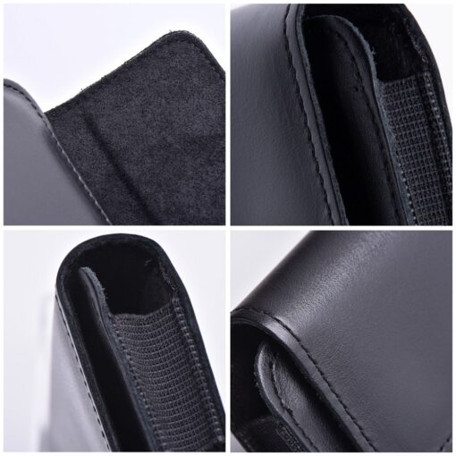 ROYAL universal horizontal leather belt holster size 3XL for Umidigi Bison 2 Pro / GT2 Pro 5G / X10 Pro / 202 DOOGEE S98 / S96 Pro / S88 Pro / S58 Pro 6 / S40 Pro HAMMER Blade 5G / Iron 3 / Blade 3 CAT S53 black – Bild 6
