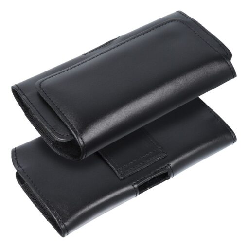 ROYAL universal horizontal leather belt holster size 3XL for Umidigi Bison 2 Pro / GT2 Pro 5G / X10 Pro / 202 DOOGEE S98 / S96 Pro / S88 Pro / S58 Pro 6 / S40 Pro HAMMER Blade 5G / Iron 3 / Blade 3 CAT S53 black – Bild 7