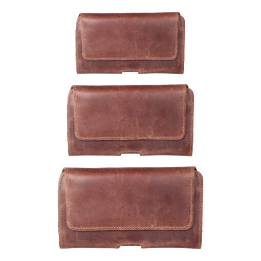ROYAL Crazy Horse universal horizontal leather belt holster size L for IPHONE 12 / 12 PRO / 13 / 13 PRO / 14 / 14 PRO / SAMSUNG S10 / S20 / S21 / A40 / HUAWEI P8 LITE / P30 / P40 / P9 LITE brown – Bild 7