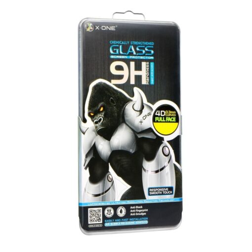 Protector Schutzfolie X-ONE 4D - SAM Galaxy S20 Ultra (kleine Größe für Etui) Full Face schwarz Sekuritglas 9H