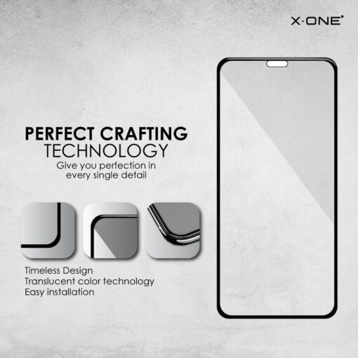 Protektor Schutzfolie X-ONE Full Cover Extra Strong Matt - APP IPHO 12 mini (full glue) schwarz – Bild 10