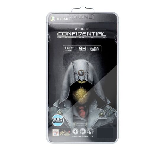 Protector Schutzfolie X-ONE Full Cover Extra Strong Privacy - APP IPHO 14 Pro (full glue) schwarz