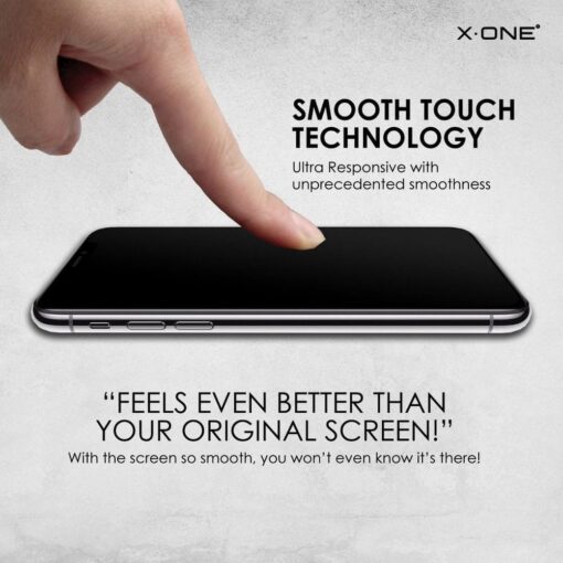 Protector Schutzfolie X-ONE 3D - APP IPHO X Full Cover schwarz Sekuritglas 9H – Bild 6