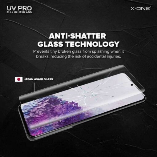 Protector Schutzfolie X-ONE UV - SAM Galaxy S21 Ultra (kleine Größe für Etui) Full Face Sekuritglas 9H – Bild 5
